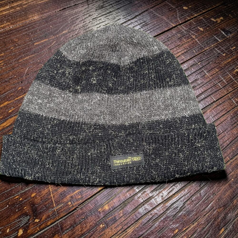 Henschel Beanie Hat Thinsulate Ultra Insulation Wool Blend Striped Winter Lined